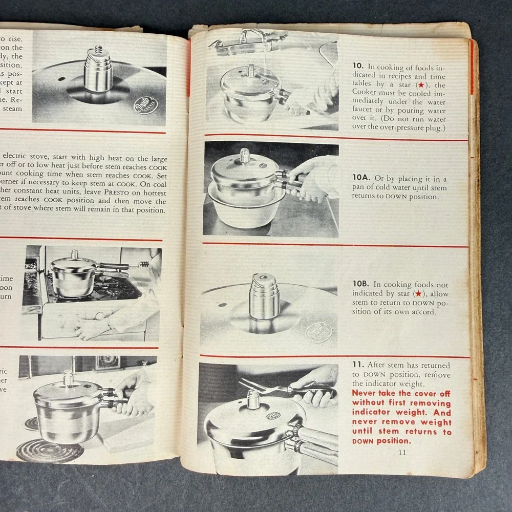 Vintage Presto Pressure Cooker Recipe Books Model 40 Instructions Set Fair